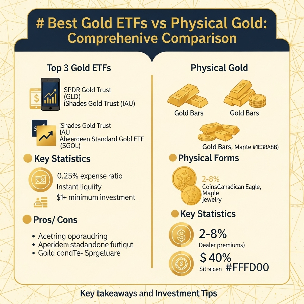 Best gold ETFs vs physical gold: comprehensive comparison - Gold Investment Guide